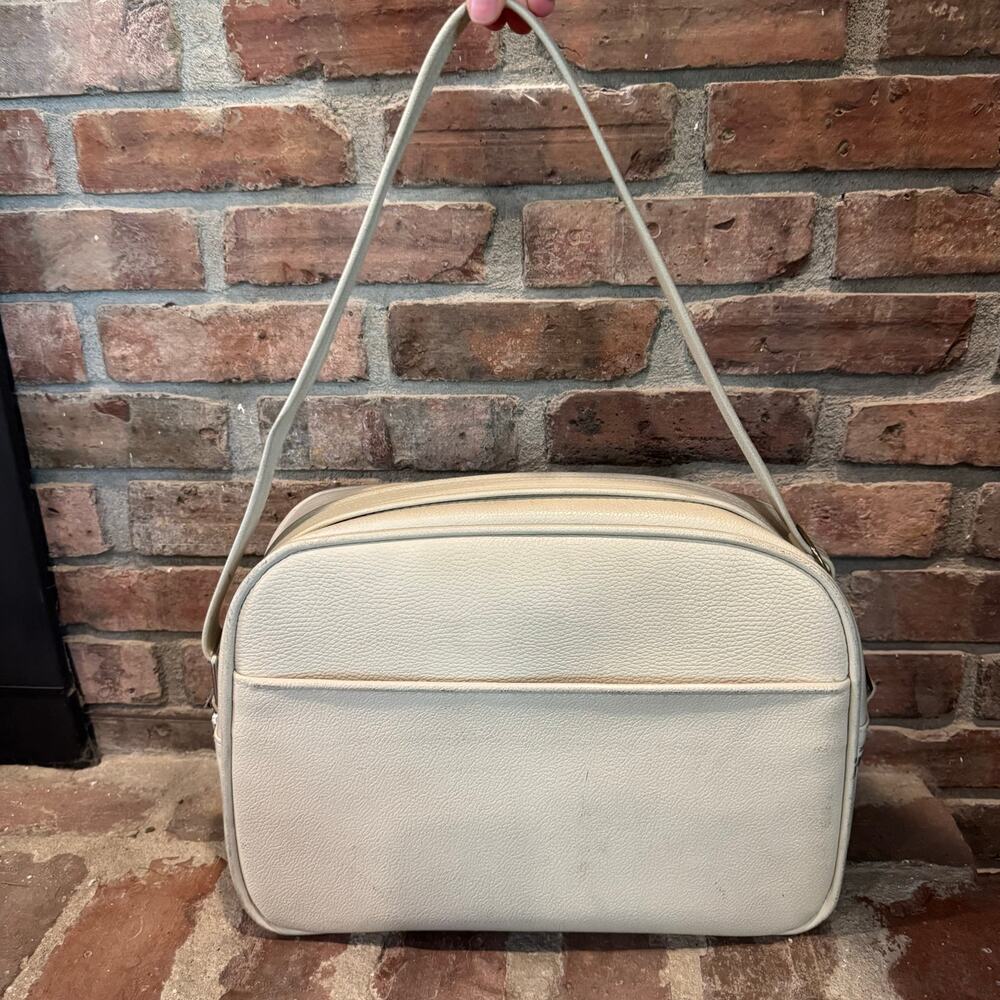 Vintage Cream White Ivory Samsonite JC Penney Carry On Bag Makeup Case - BUB